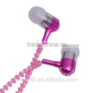 High Quality Colorful Zip Earphones Zipper Earphone for Your Mobile Phone thumbnail-1