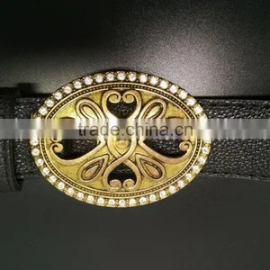 RHINESTONE BUCKLE Fake Leather Customized Style thumbnail-1