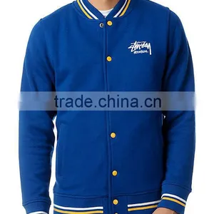 Cotton Fleece Bomber Jacket,Custom Letterman Varsity Jacket,fashion Wear Cotton Fleece Varsity Jacket thumbnail-3