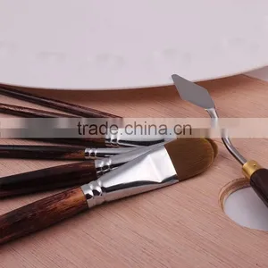 Wood Handle Nylon Hair 6pcs Set Artist Brush Watercolor Brush 6pcs Set thumbnail-5