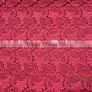 2015 Latest Red African Lace Fabric for Wedding Dress thumbnail-3