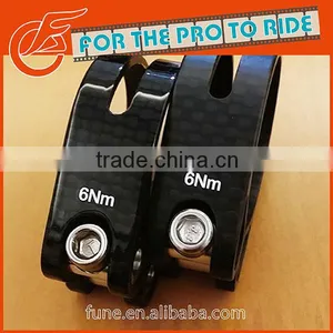 Carbon Fibre 34.9 3K Matt Bike Bicycle Seat Clamp thumbnail-2