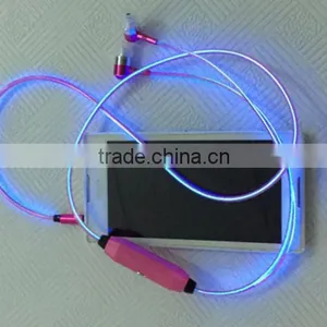Manufacturer Cool el Earphone Fashion Led Earphone Strongly Bright el Wire Earphone thumbnail-2