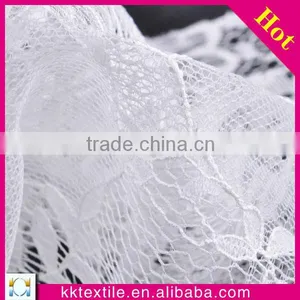 2014 Wholesale Price 100% Nylon Mesh Lace Fabrics in Metallic Thread thumbnail-1