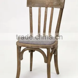 Antique French Style Fabric Seat Dining Table and Chair/ Restaurant Dining Sets(CH-272-OAK,DT-413-OAK) thumbnail-2