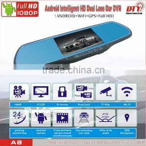 5"Android Fhd 1080p Car Camera Dvr Video Recorder, Android Rear View Mirror Car Dvr ,GPS Car Navigation Recorder Quality Choice thumbnail-1