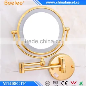 Beelee Golden 8'' Two Way Mirror Magnifying Adjustable Wall Mirror thumbnail-2
