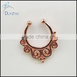 Fashion Fancy Nose Ring Non Piercing for Septum Clicker thumbnail-1