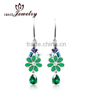 Latest Trendy Brand Pearl Flower Chain Charm Earring For Young Women thumbnail-1