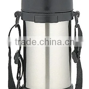 2014 Hot Sale Double Wall Stainless Steel Travel Coffee Pot With Handle 500ML 750ML 1000ML thumbnail-3