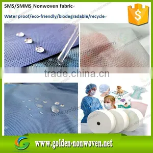 SMS Nonwoven Fabric for Medical Surgical Cover, Face Mask and Curtain Use 100% PP Sms Nonwoven Fabric Raw Material thumbnail-2
