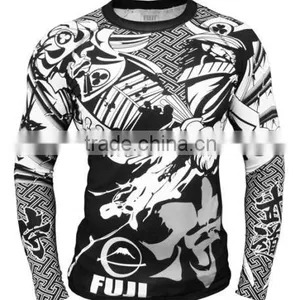 Short Sleeve Mma Custom Printed Rash Guards thumbnail-1