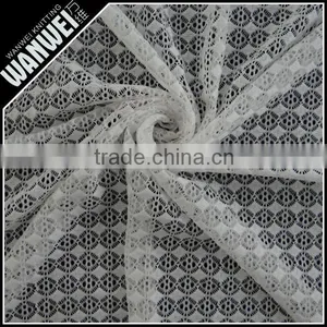 Diamond and Dots Crochet Resilient Hollow Yarn Fabric Print Customed Color Nylon Spandex Lace Fabric for Dress and Skirts 5021 thumbnail-5