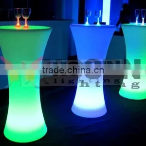 Party Plastic Table Led Cocktail Table for Bar Circle Bar Table 100cm thumbnail-1