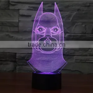 2016 New Cool 3D NIGHT LAMP Batman Shapes Decorative Bedroom Lights Micro USB LED Table Lamp Night Light For Child thumbnail-6