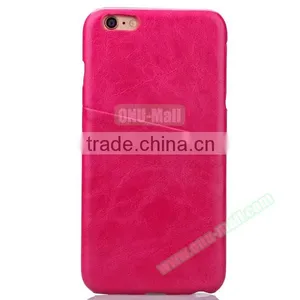 2016 Hot Selling Leather Coated Hard Case for IPhone 6s, Cover for IPhone 6 With Back Card Slot thumbnail-2