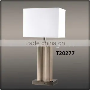 UL Listed Modern Bedroom Bedside Glass Shade Adjustable Desk Lamp With On Off Switch Power Outlet Hotel Desk Lamps Light T50070 thumbnail-2