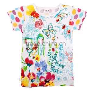 (K3750) 2 Colors Girls t Shirts Nova Kids Wear Stock Available Children Clothes on Promotion Kids Tshirts thumbnail-2