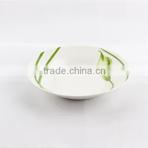 8 Inch Hotel Used Super White Decorative Bone China Soup Plate thumbnail-3