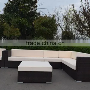 Modern pe Rattan Sofa Fancy Outdoor Wicker Sofa Daybed Set thumbnail-2