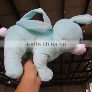 30cm Promotional Customzied Stuffed Plush Rabbit Animal Shape Handbag Toy With Handgrip thumbnail-1