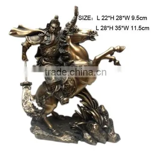 Fabulous Hong Tze Collection Feng Shui Kwan Kong on Horse Statue thumbnail-1