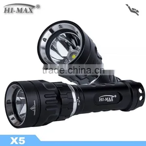 HI-MAX X5 Bright Underwater Waterproof Led Diving Backup Light thumbnail-2