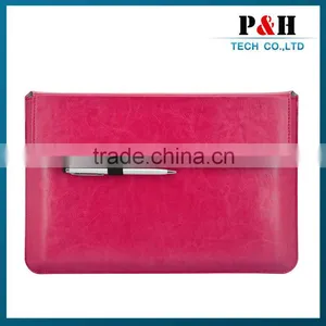 Genuine Leather Laptop Pouch Protective for Macbook Air Simple Style thumbnail-3