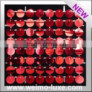 2016 Patent Product Relfecto Red Disc Sequins Panel For Wall Decoration thumbnail-1