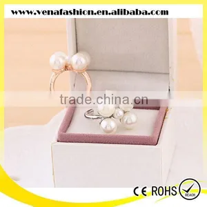Gold Silver Color Pearl Style Photo Jewelry Finger Rings thumbnail-3