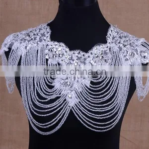 2016 New Crystal Tassels Shoulder Chain Weeding Bridal Elegant Sex Body Chain thumbnail-1