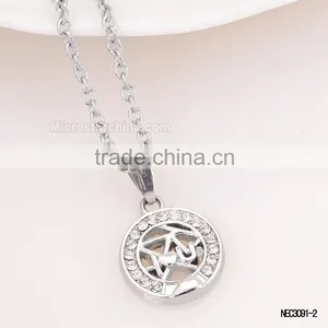 Sun And Moon Silver Plated Couple Necklace For Valentine's Gift thumbnail-3