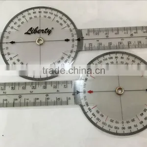 V-T018 360 Degree Clear Plastic Goniometer Protractor Medical Ruler Angle Ruler thumbnail-3