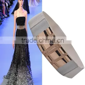 Gold Buckle Ladys Belt Fashion All Match Western Stretch Womens Waist Belt thumbnail-2