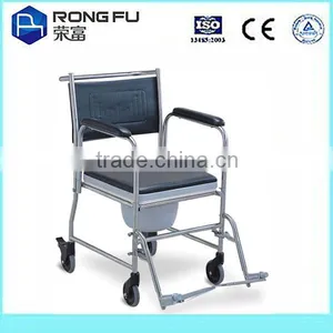 Steel Commode Chair Powder Coated Wheelchair With Toilet thumbnail-1