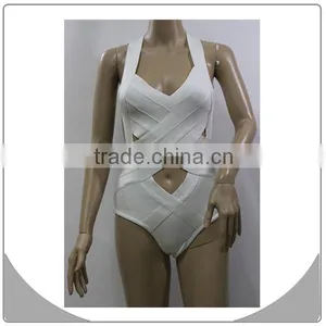 In Sale White Backless Dress Sexy Hollow Out White Swimsuit thumbnail-1