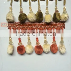 [YZLACE] Tassels Lace Curtains Wholesale 10076 thumbnail-3