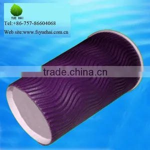 12 oz Disposable Ripple Wall Paper Cup for Hot Coffee thumbnail-2