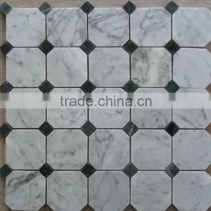 Black and White Marble Mosaic Tiles thumbnail-1