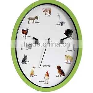 Oval Wall Clock With Bird Sound thumbnail-2