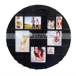 14 Inch Black Color Photo Frame Wall Clock thumbnail-1