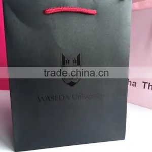 Black Gift Paper Packaging Bag Luxury Paper Shopping Bag thumbnail-1