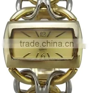 Chain Strap Gold Plated Wrist Watch For Women thumbnail-1