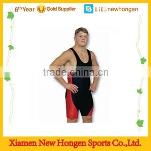 Sublimated Wholesale Wrestling Singlet, Men's Lifting Singlet thumbnail-1