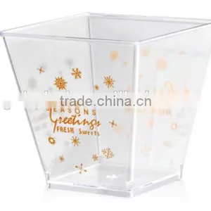 CH40-7271 Food Service Disposable Transparent Plastic Cup Box Dessert Container thumbnail-2