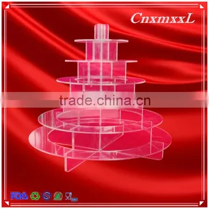 2016 Fast-sell New Patent Multifunctional Macaron Tower ,6 Tier Acrylic Tower Stand ,Macaron Display Tray,macaron Packaging thumbnail-1