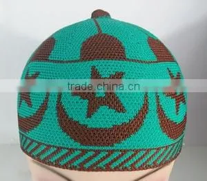 Men Islamic Prayer Knitted Winter Hats Wool Muslim Caps thumbnail-1