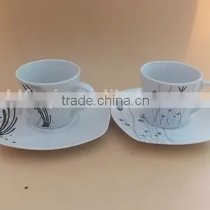 200cc Simple Coffee and Tea Set Coffee Set Porcelain Tea Cup Sets Stock thumbnail-2