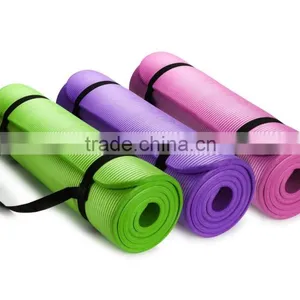 Eco-friendly TPE NBR PVC Exercise Light Weight Yoga Mat With Carrying Strap thumbnail-1