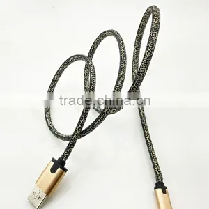 Mobile Phone Accessories Factory Shoelace LED USB Cable 2 in 1 Sync Data Cable for Vinko Mobile Phone thumbnail-3